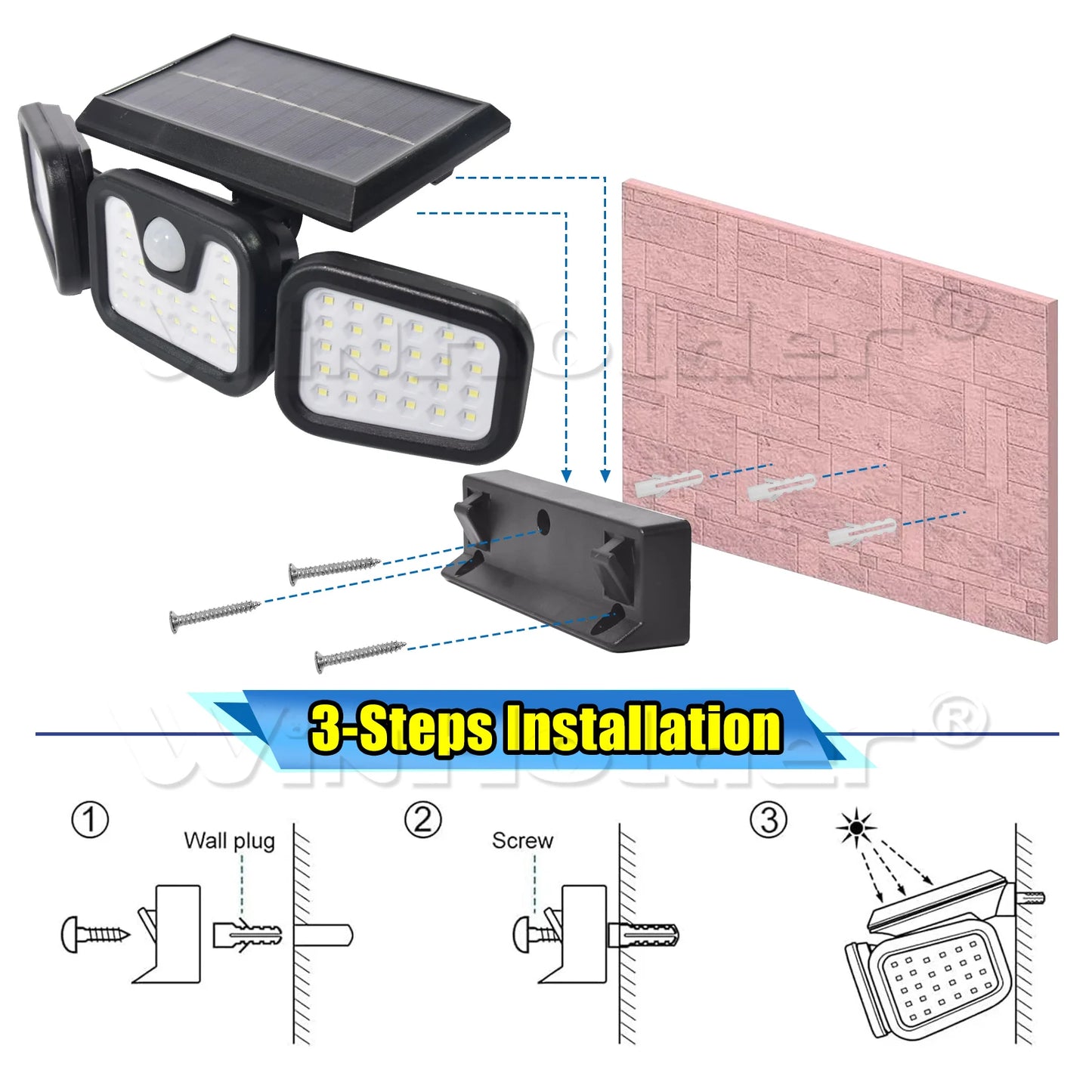 SolarGuard — Lámpara Solar LED con Sensor de Movimiento