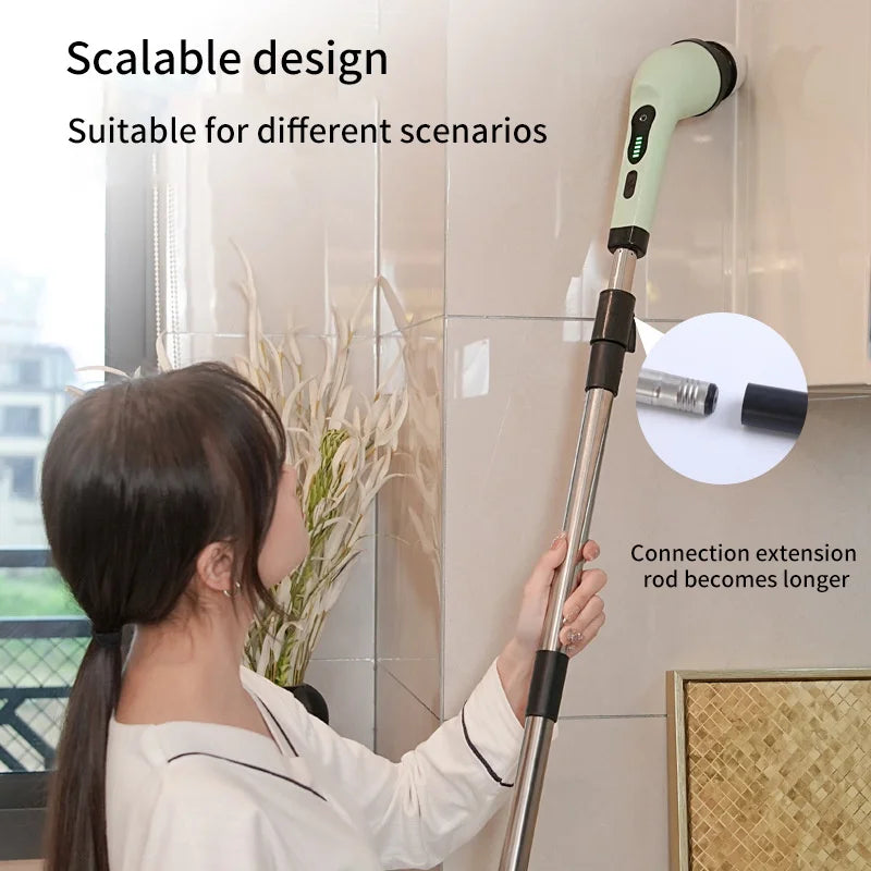SpinClean 9en1 — Cepillo Eléctrico de Limpieza Giratorio