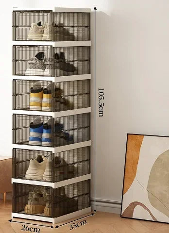 ClearShoe — Organizador Apilable de Zapatos Plegable