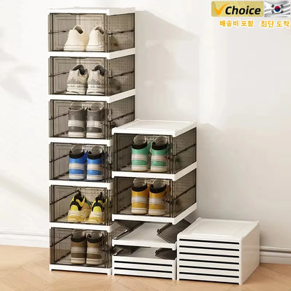 ClearShoe — Organizador Apilable de Zapatos Plegable