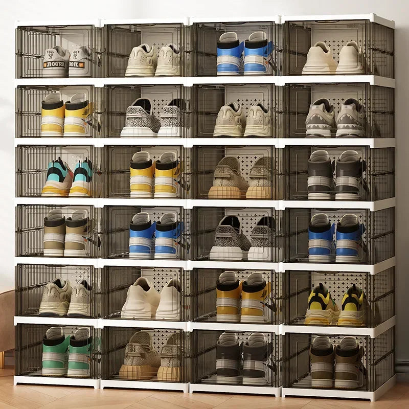 ClearShoe — Organizador Apilable de Zapatos Plegable