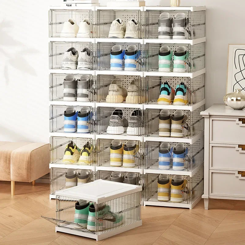 ClearShoe — Organizador Apilable de Zapatos Plegable
