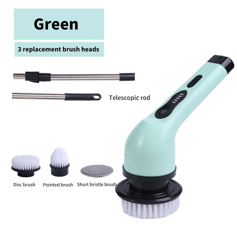 SpinClean 9en1 — Cepillo Eléctrico de Limpieza Giratorio