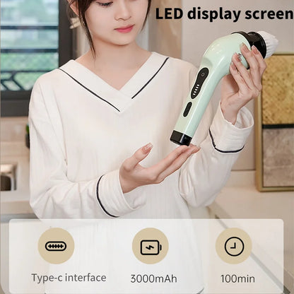 SpinClean 9en1 — Cepillo Eléctrico de Limpieza Giratorio
