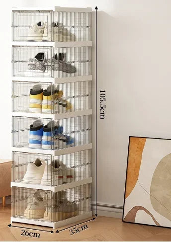 ClearShoe — Organizador Apilable de Zapatos Plegable
