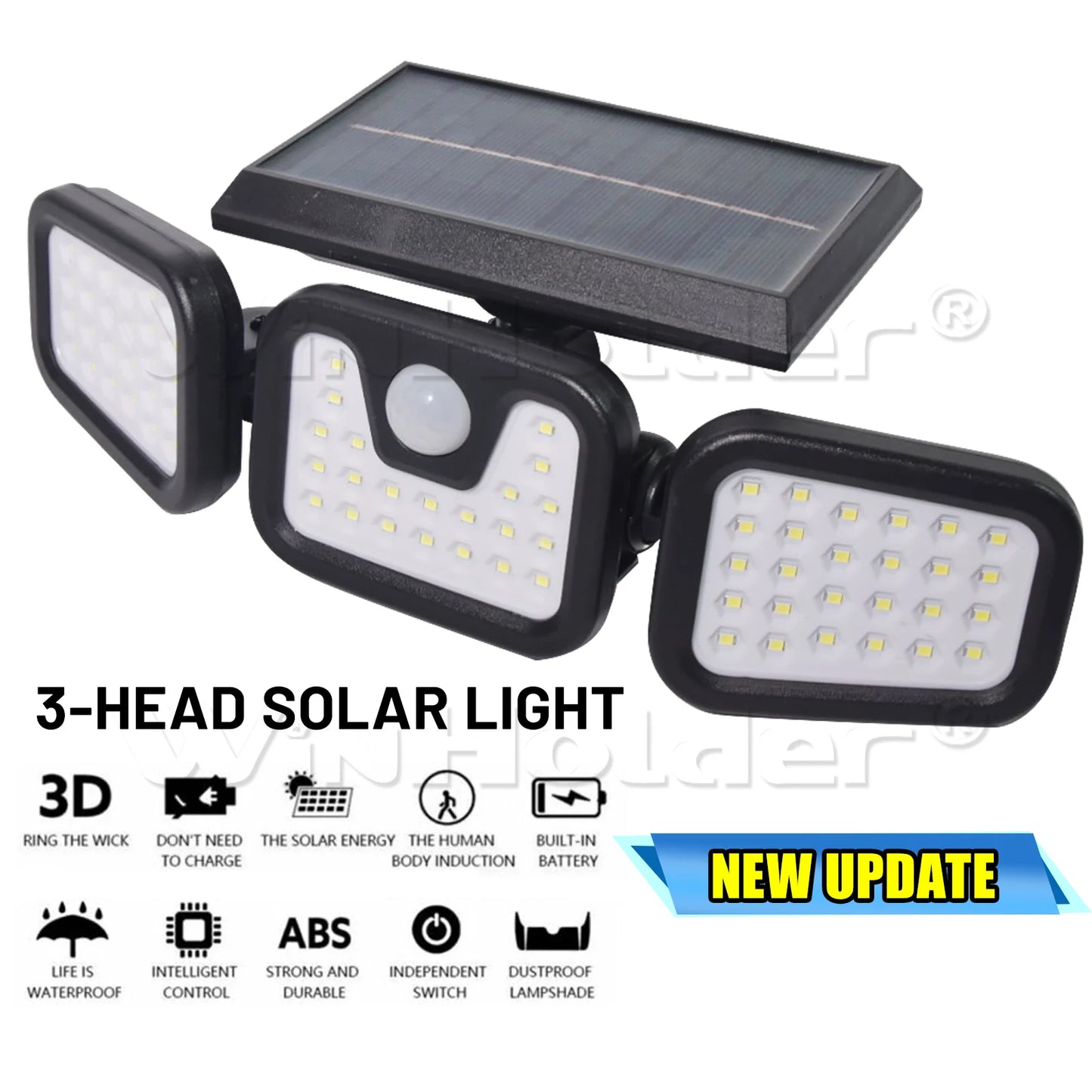 SolarGuard — Lámpara Solar LED con Sensor de Movimiento