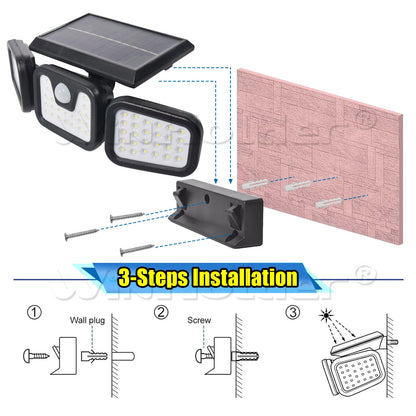 SolarGuard — Lámpara Solar LED con Sensor de Movimiento