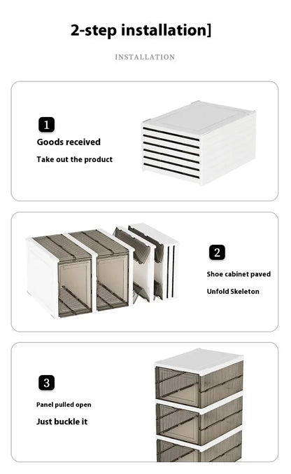 ClearShoe — Organizador Apilable de Zapatos Plegable