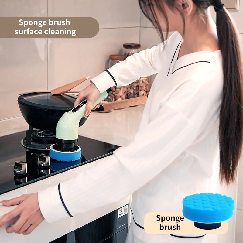 SpinClean 9en1 — Cepillo Eléctrico de Limpieza Giratorio