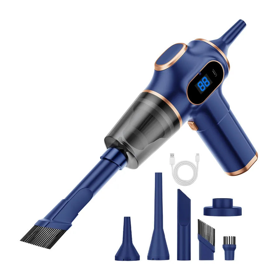 MiniVac Pro — Aspiradora Inalámbrica Portátil para Carro y Hogar